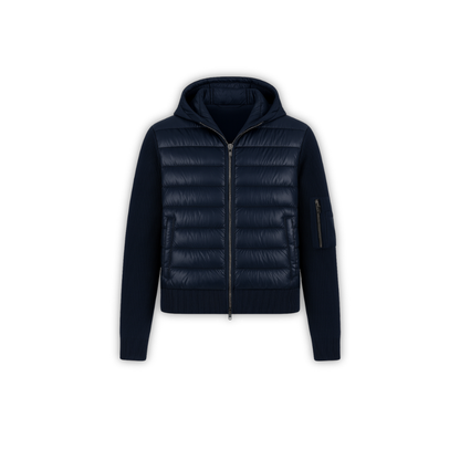 Down Knit Zip Cardigan NAVY