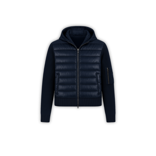 Down Knit Zip Cardigan NAVY